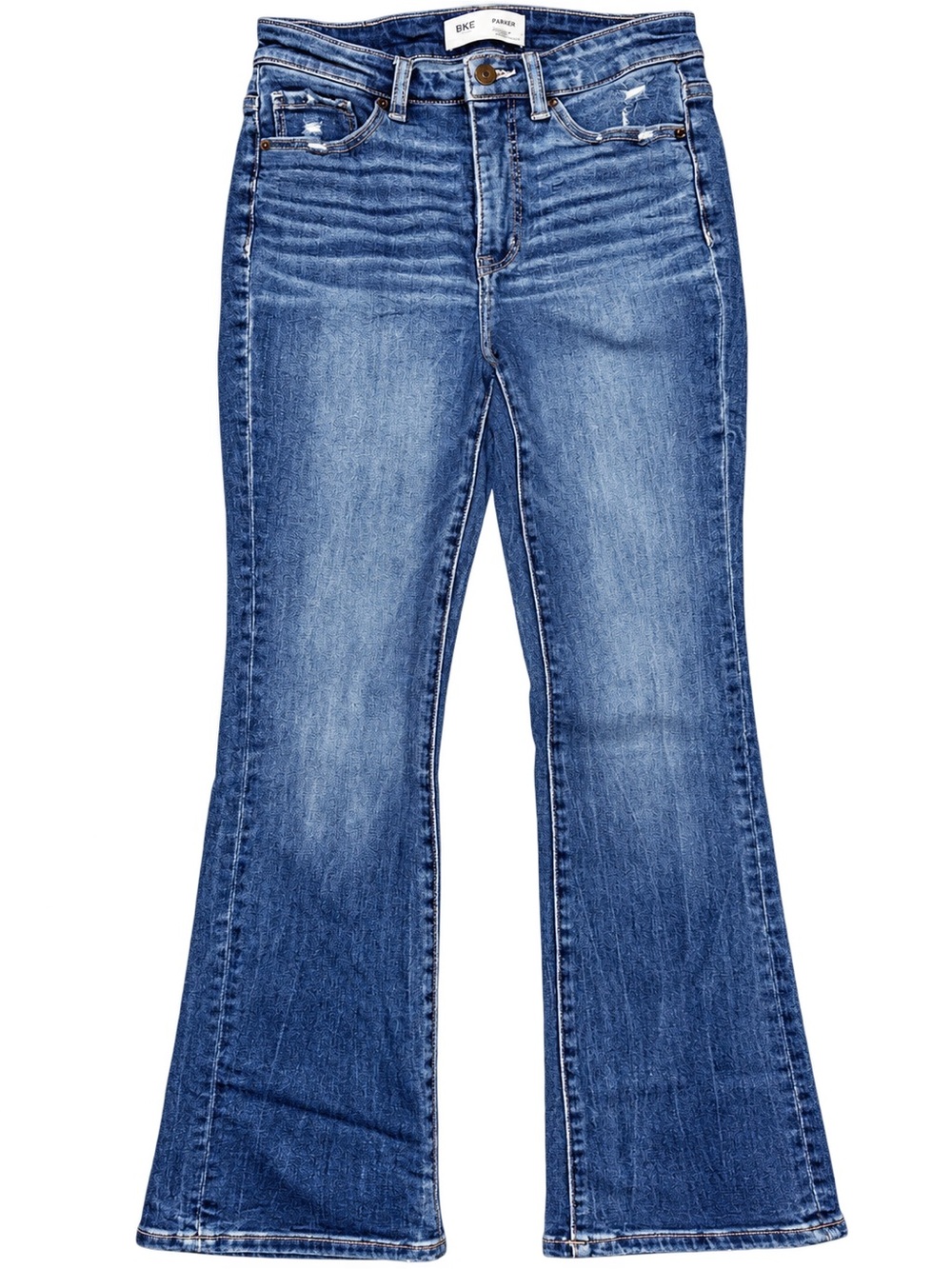 BKE Blue Denim Flare Jeans - Medium Wash